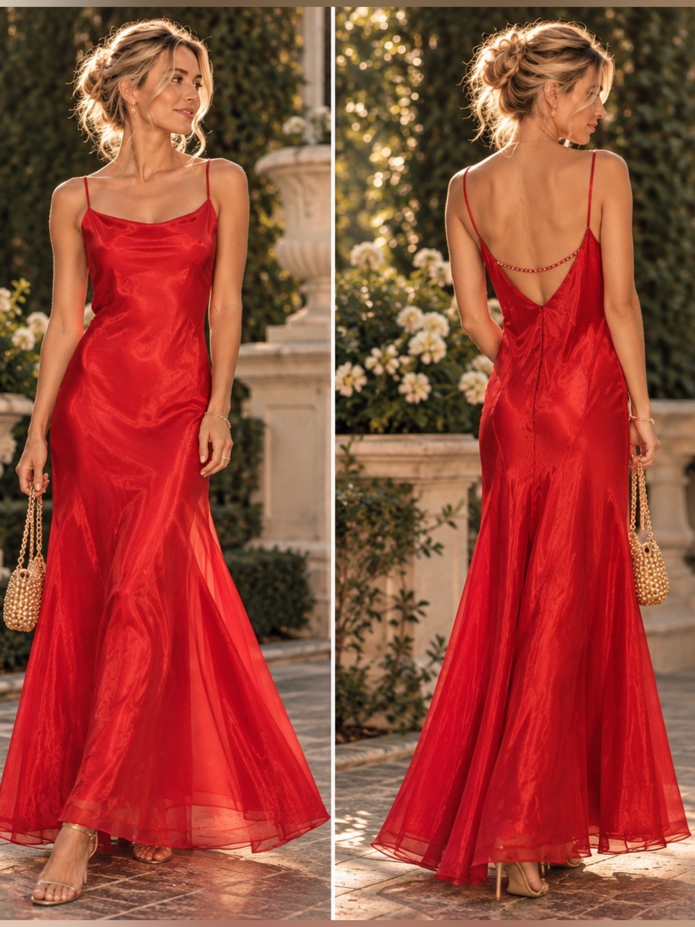 True Y2K Jessica McClintock Gunne Sax “Millennium 2000” gown, red, prom